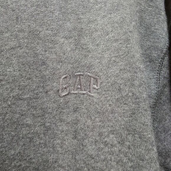 GAP Charcoal Heather Zip Up Hoodie Men’s L Fleece Sweatshirt - Picture 4 of 9